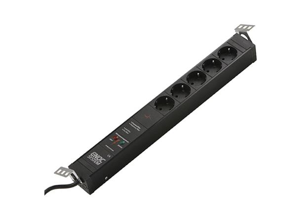 Enoc Ellist 5 uttag ÖSS+NF 19" Övers.skydd Nät frekvensfiterl 